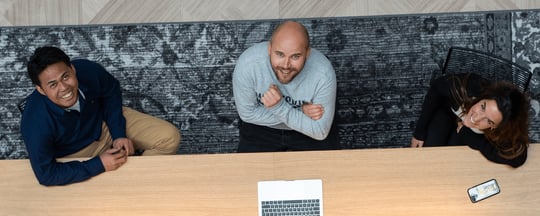 Sectieachtergrond met Leapforce specialisten