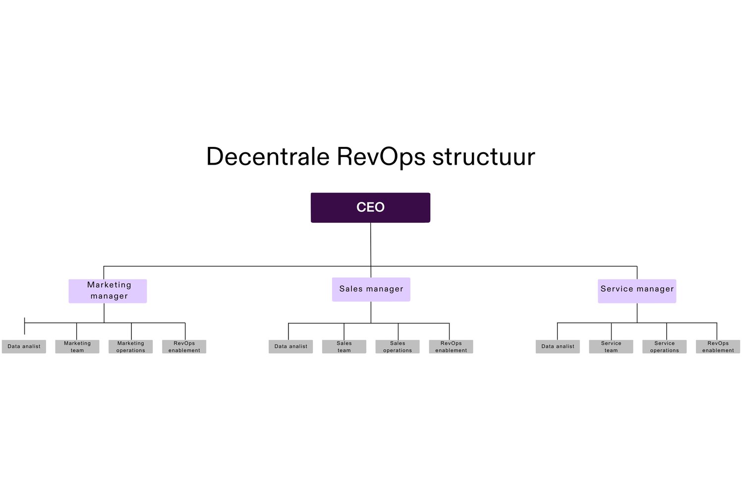 Decentrale RevOps structuur