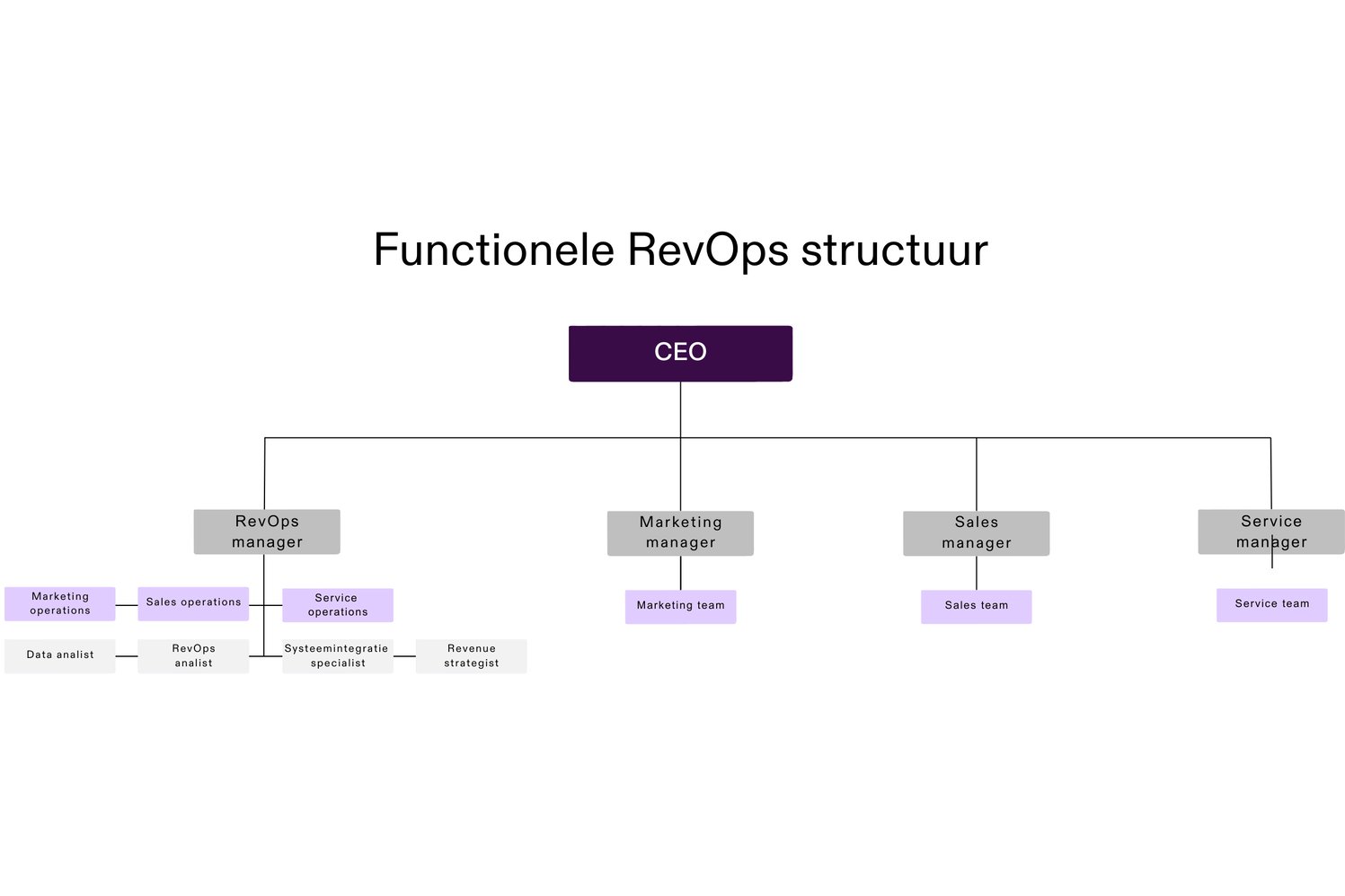 Functionele RevOps structuur