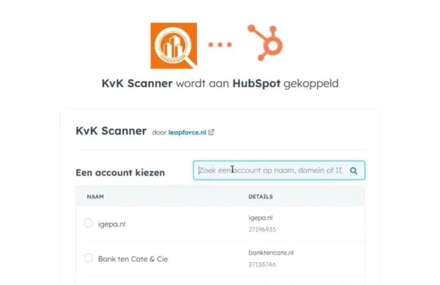 KvK scanner link