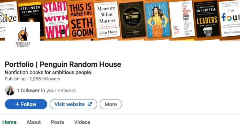 Penguin Random House LinkedIn portfolio