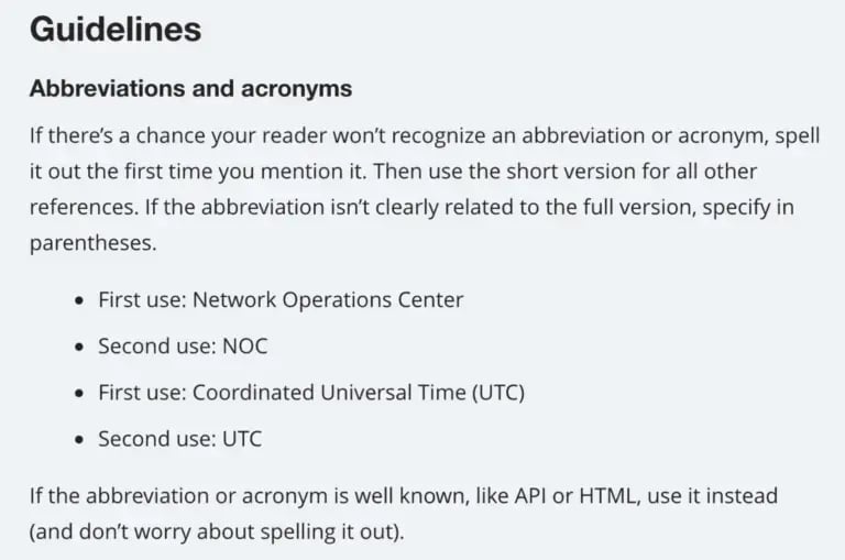 Mailchimp guidelines