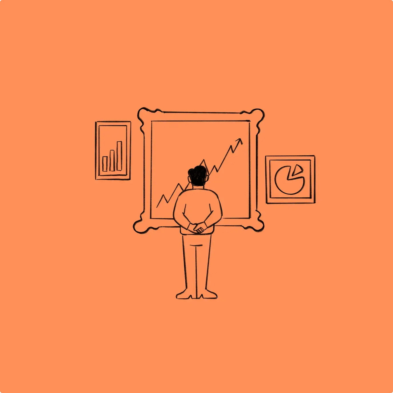 Data illustration with background