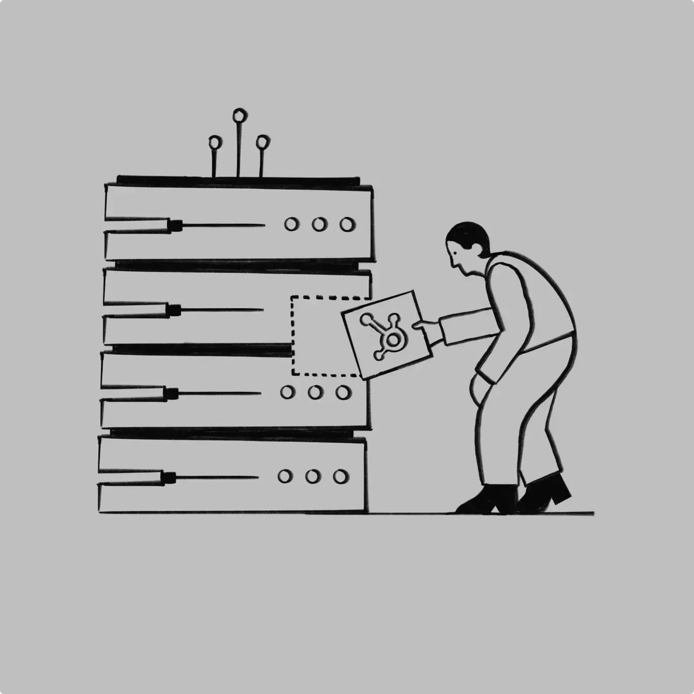 IT illustration with background