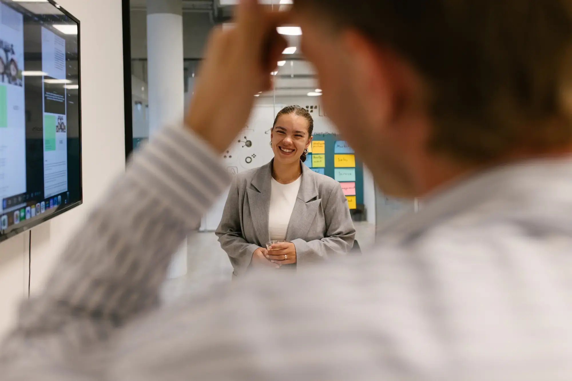 Gabriella and Joost in a meeting