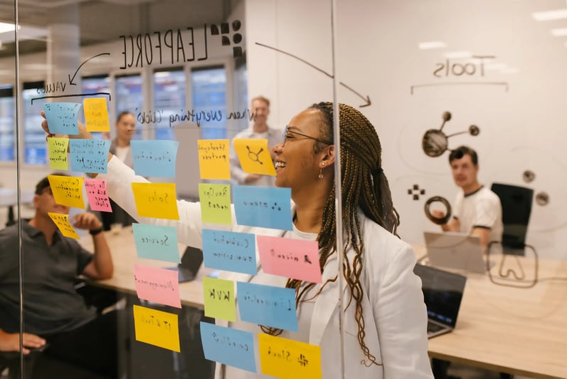 People working on a strategy