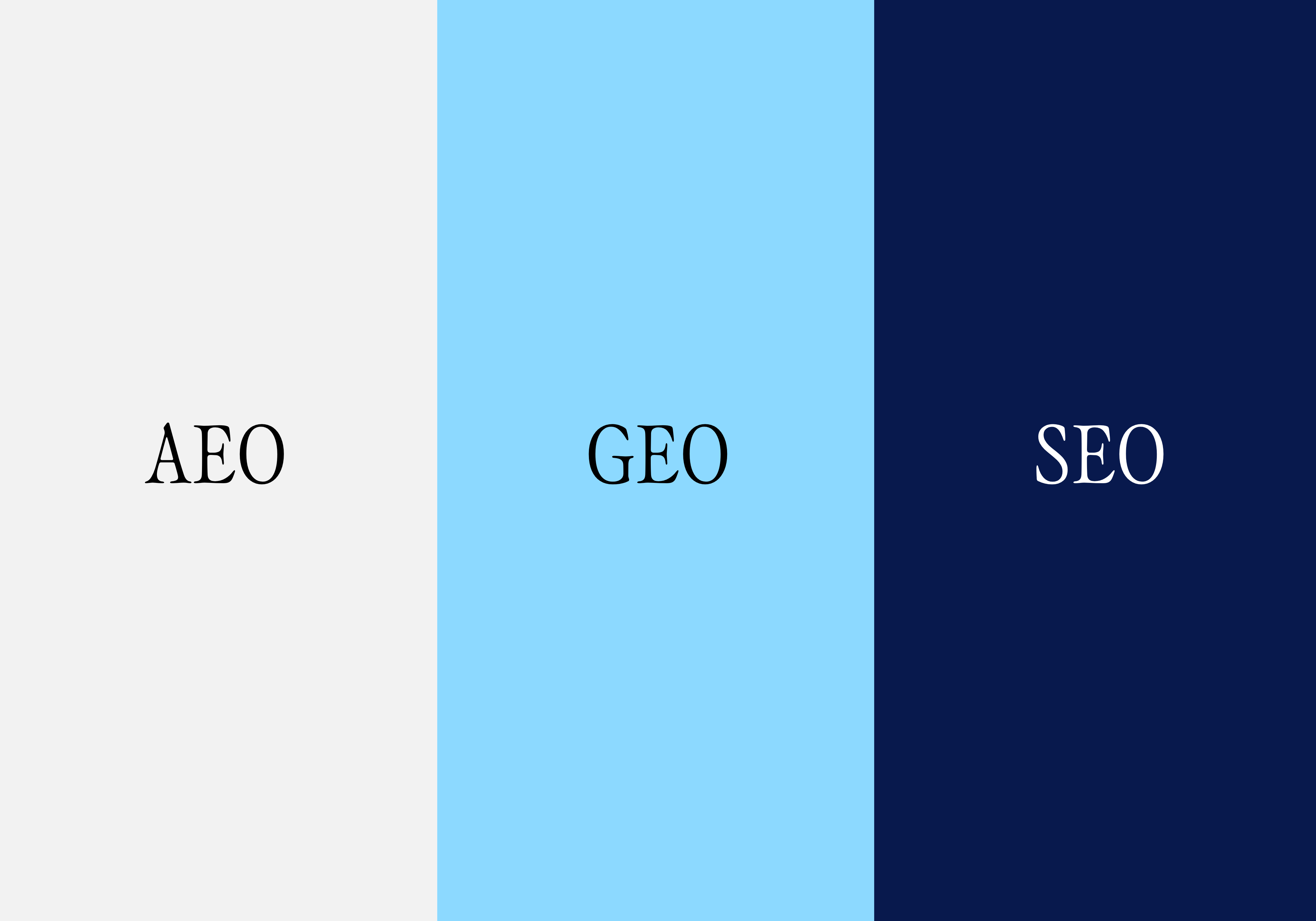 AEO vs GEO vs SEO
