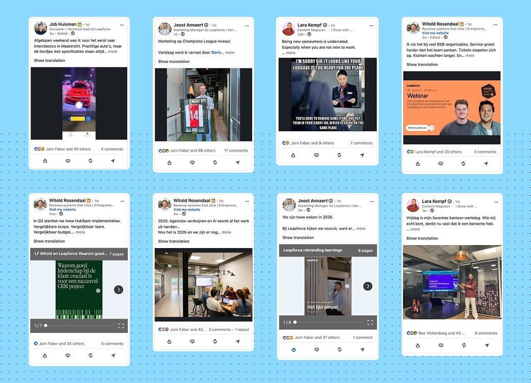 Thought Leadership LinkedIn posts Leapforce
