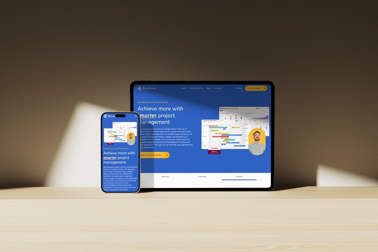 De Bluehive website