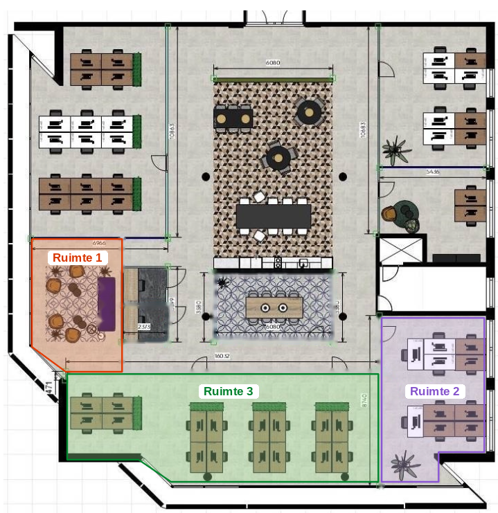 Plattegrond ruimtes leapforce