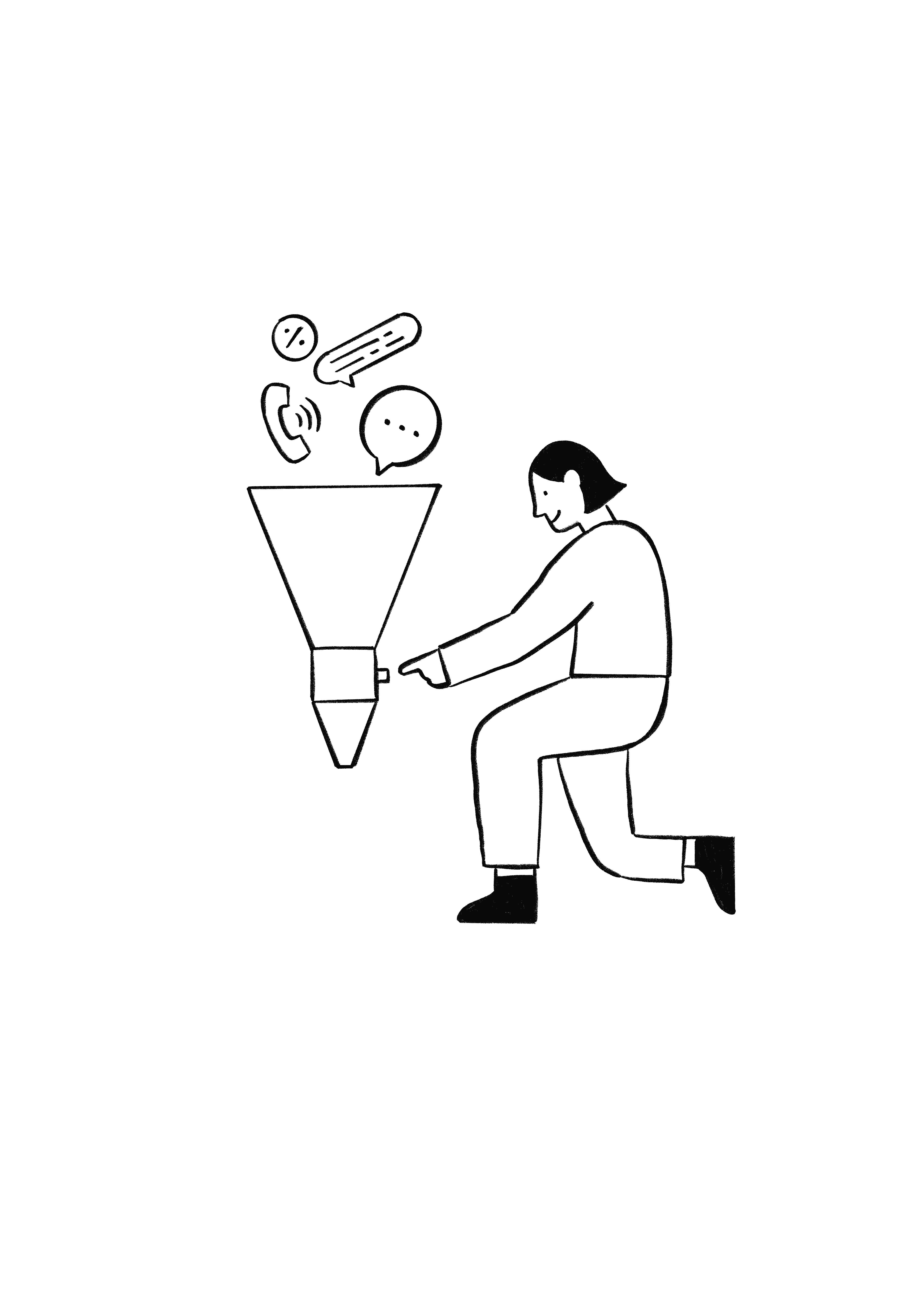 Sales funnel illustration