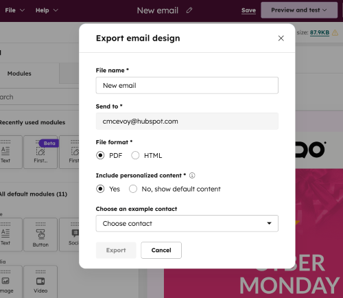 export-email