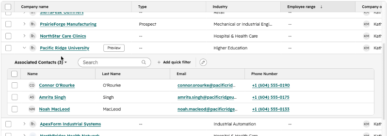 Inline-Association-Table