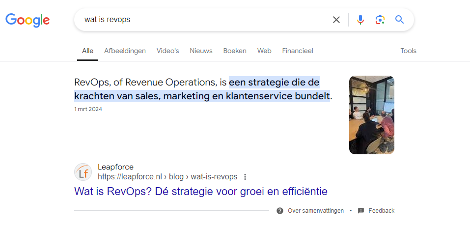 Rich snippets