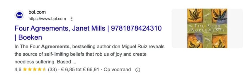 Product snippets voorbeeld
